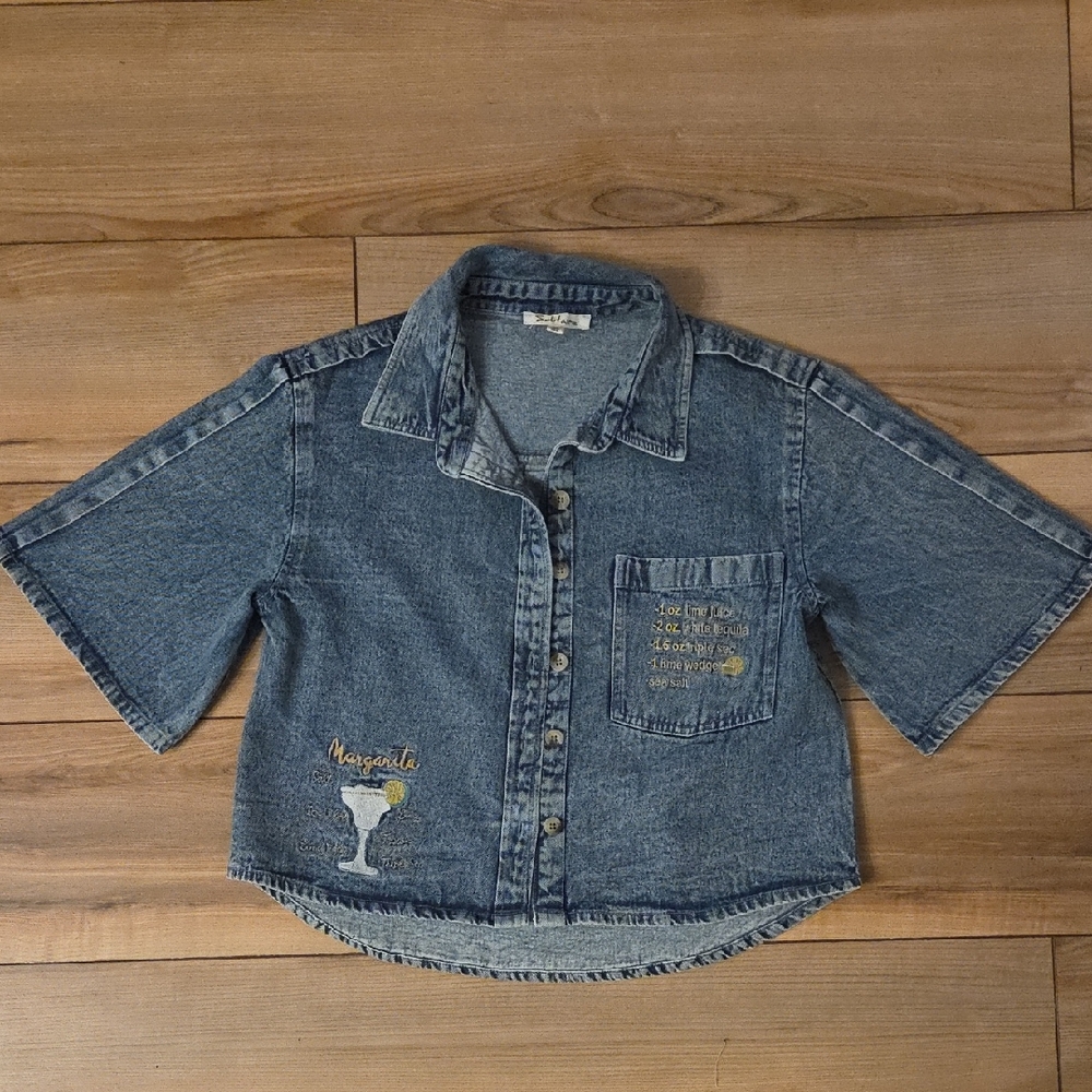 Solitaire Blue Button Down Shirt
